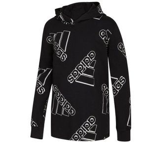 adidas Boys Long Sleeve Double Exposed Hooded Tee